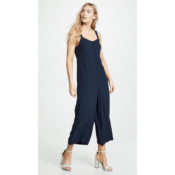 MADEWELL Button Front Wide Leg Jumpsuit - Picture 3 of 7